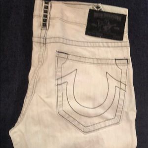 True Religion, whitewashed jeans, like new